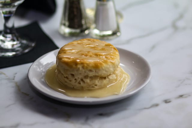 Aleurer's Famous Honey Butter Biscuit.
