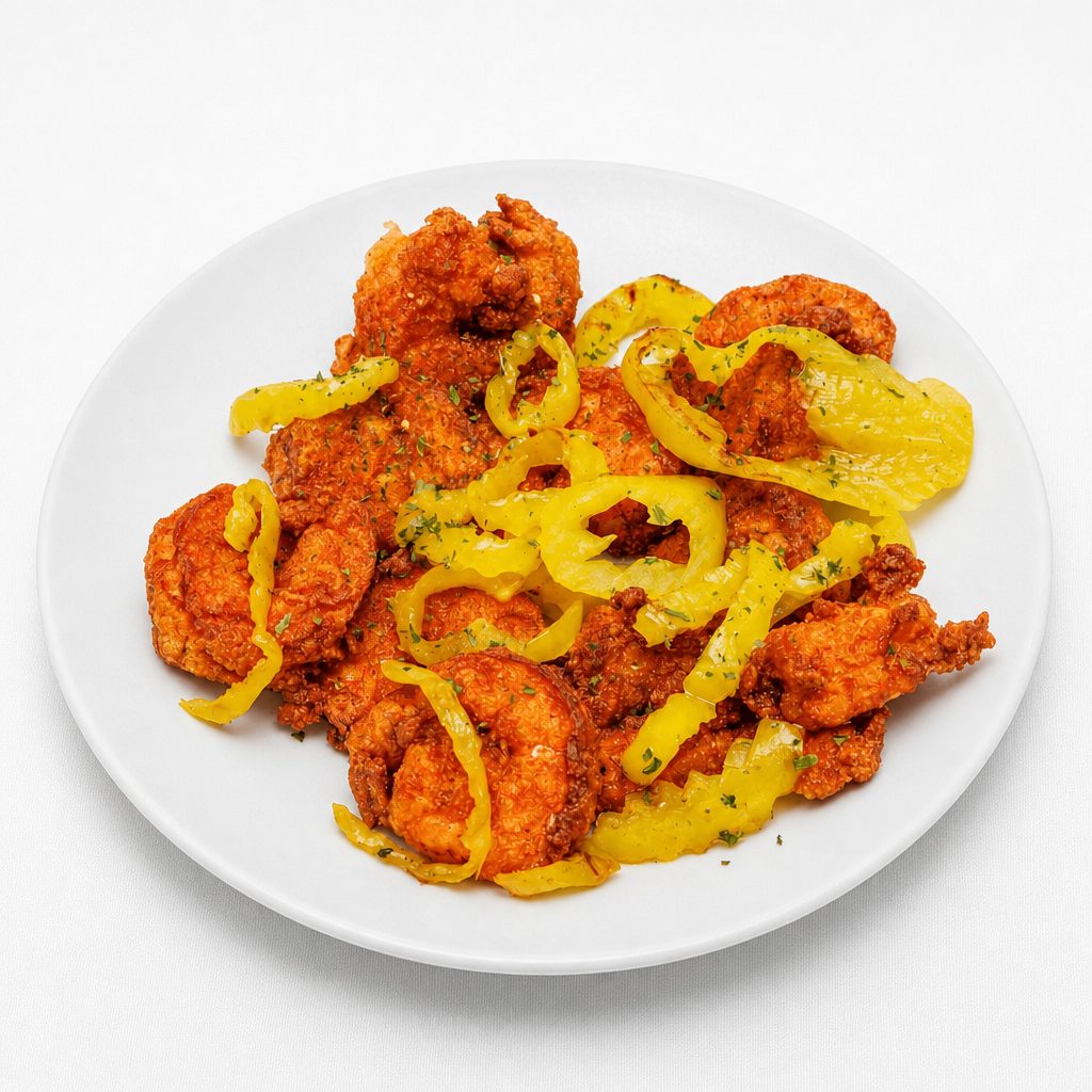 Crispy Firecracker Shrimp Bites.