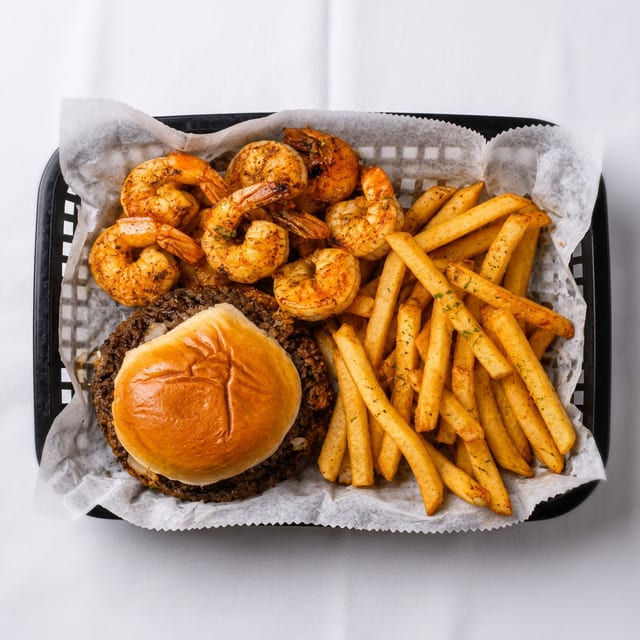 Grilled Shrimp Trio Basket.